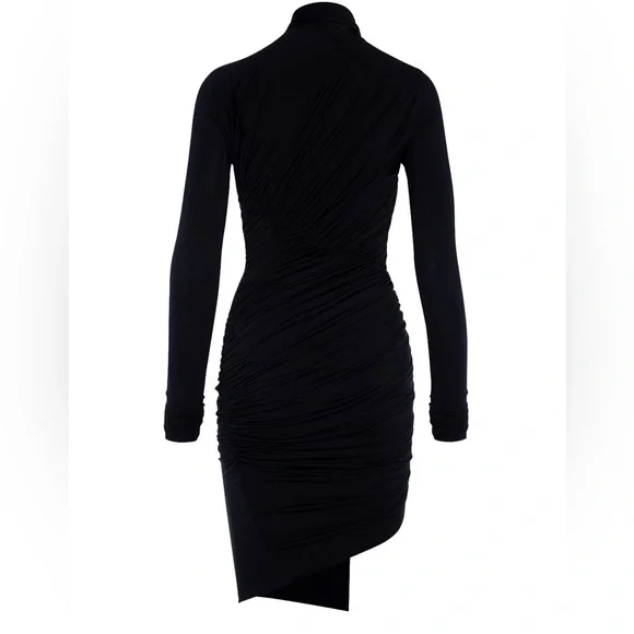 MUGLER black dress with swirling and cut-out details. Size FR 46 (US size 14). - Picture 7 of 7